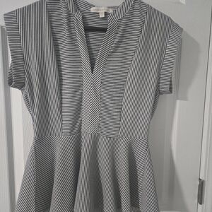 Striped Blue and White Women's Top